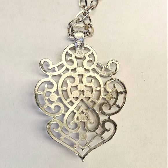 Trifari Silver Tone Necklace - Picture 4 of 5